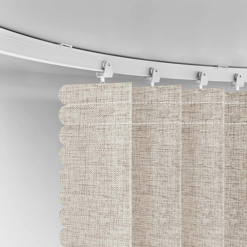 100% Blackout Room Divider Curtains - Total Privacy Curtain Panel, Thermal Insulated Noise Reduction Curtain For Bedroom Windows, Include Ceiling Track(Cream White, W100 X L96, 1 Pack)