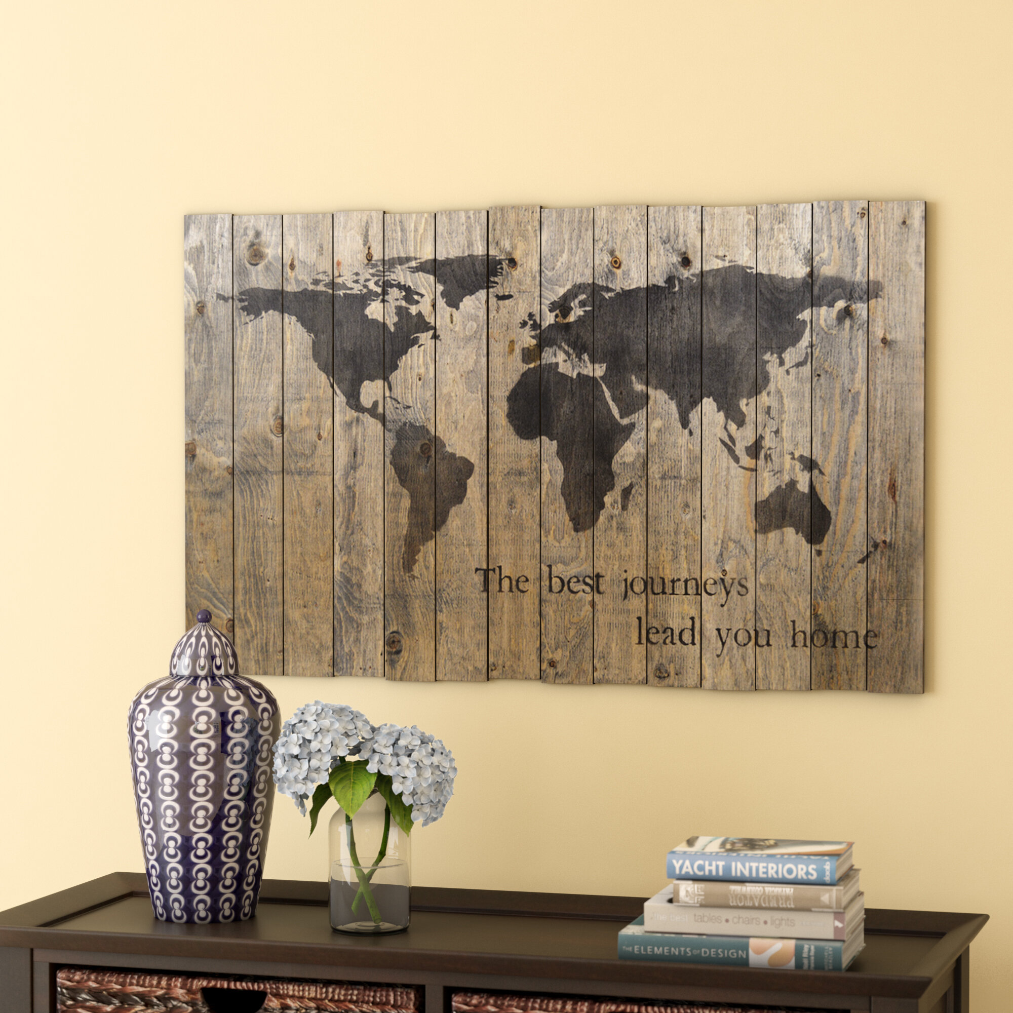 Breakwater Bay 'World Map' by Fireside Home - Picture Frame
