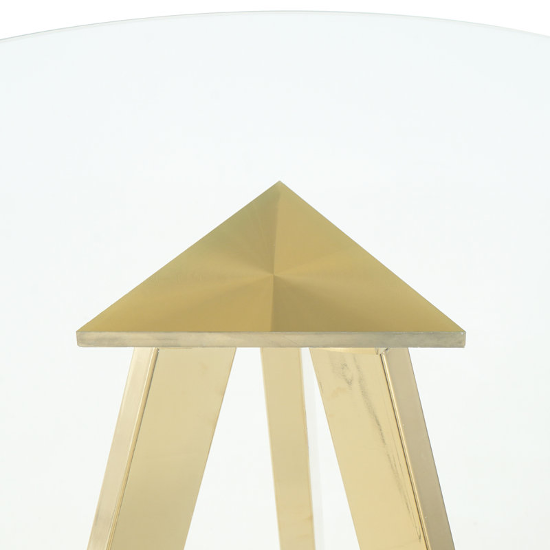 Table de salle à manger Modern Kitchen, H 37,4 po x L 31,5 po x l 31,5 po, Doré