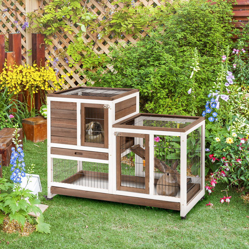 Cage pour petit animal avec rampe Zosia, Brun