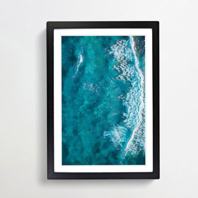 Waves in Brisbane Australia - Picture Frame Graphic Art Print
