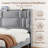 Velvet Upholstered Headboard Bed Frame with USB Charging Ports-1732949151-1732949147