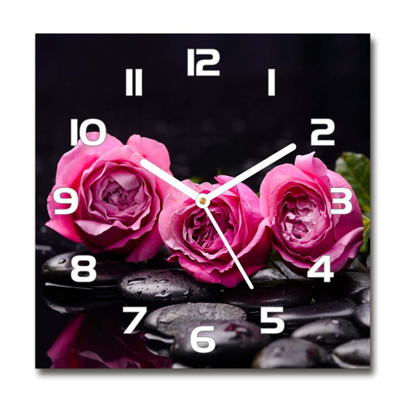 Heathyr Glass Wall Clock, White