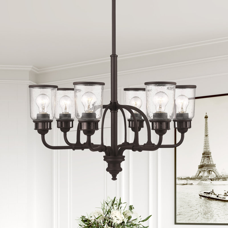 Speedway 6 - Light Dimmable Classic / Traditional Chandelier, Bronze