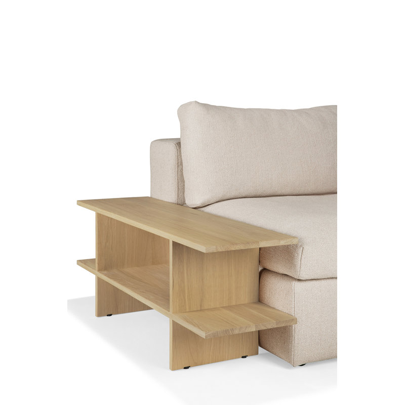 Kabuki Solid Wood End Table, Oak