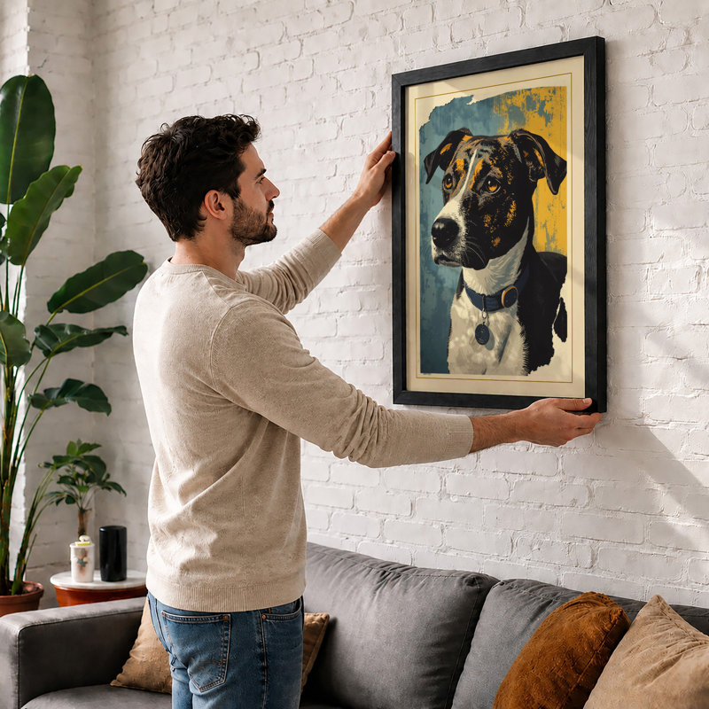 Gentle Watch Scandinavian - Framed Print, Unframed, A4 - 29.7 x 21.0 cm