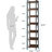 78.7" Extra Tall 7-Tier Rustic Brown Narrow Corner Bookshelf Storage Display Rack For Living Room