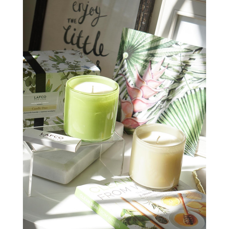 Rosemary Eucalyptus Scented Jar Candle, 3" H x 3" W x 3" D