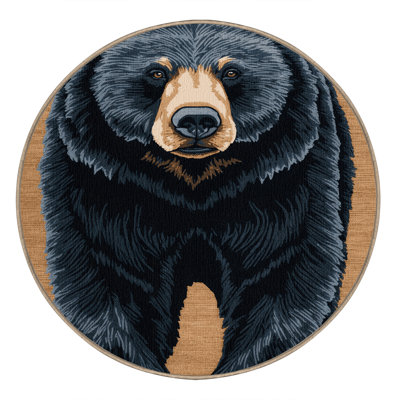  Tapis lavable avec ours noir américain