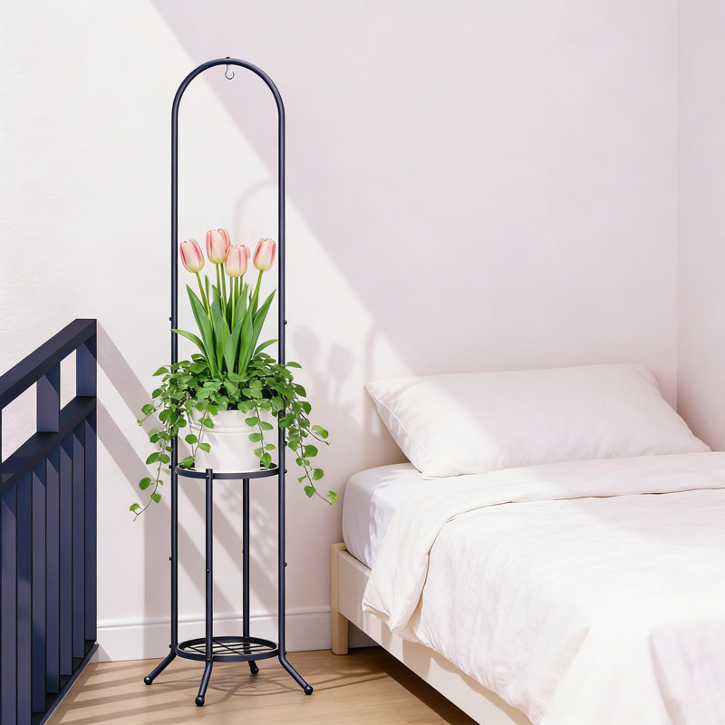 Support à plantes suspendu à 2 niveaux pour l'intérieur et l'extérieur