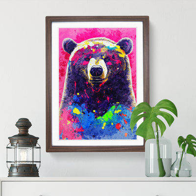 Splashed Bear No.2 Abstract - Wall Art