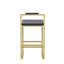 Ensemble de 2 tabourets de bar avec dossier et repose-pieds, chaises de salle à manger rembourrées en velours à hauteur de comptoir pour îlot de cuisine-622267760