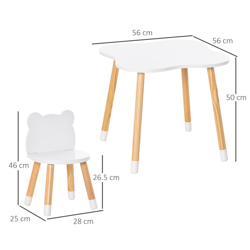 Lasley Kids 3 Piece Rectangular Play Or Activity Table and Chair Set