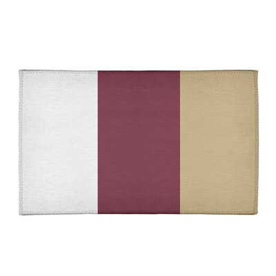 Tapis de zone rouge/beige
