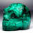 Malachite Skull