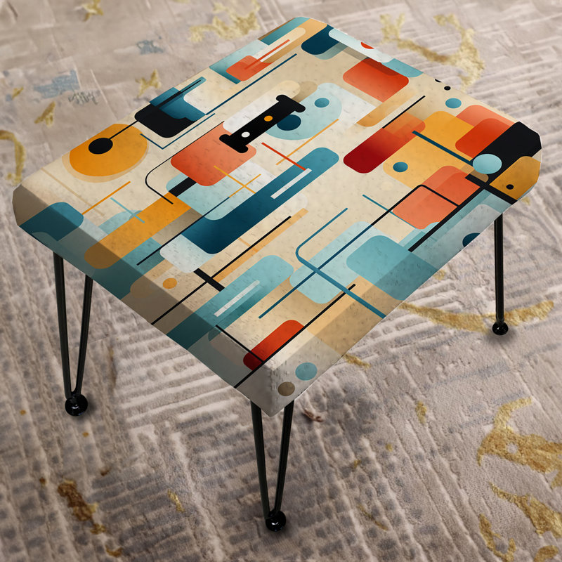 Urban Abstraction - Geometric Rectangle Ottoman