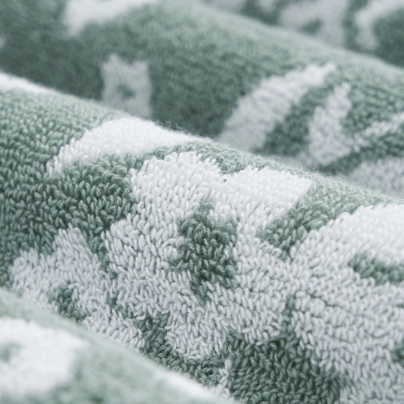 Lucky Brand Folk Floral Bath Towels 6-Piece, Iceberg Green