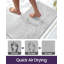 Tapis de bain 16 x 24, tapis antidérapant à séchage rapide, tapis de bain en marbre ultra mince super absorbant, tapis en caoutchouc lavable pour plancher de douche, devant la baignoire, lavabo, accessoires de salle de bain, gris clair-1827201880