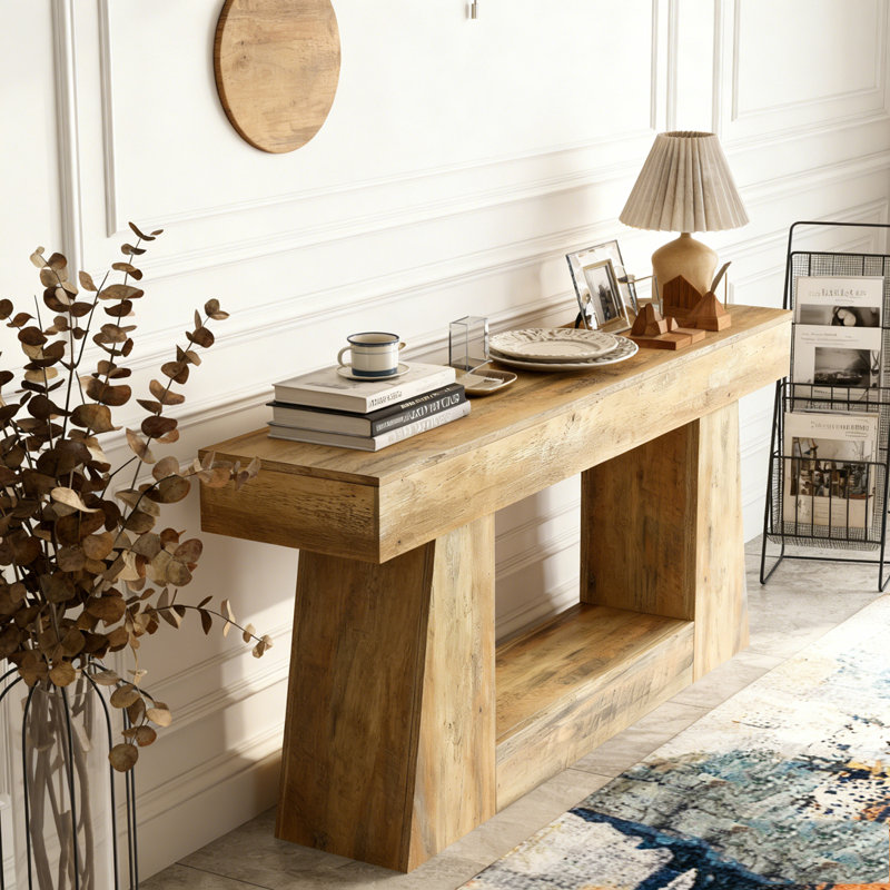Table console en bois