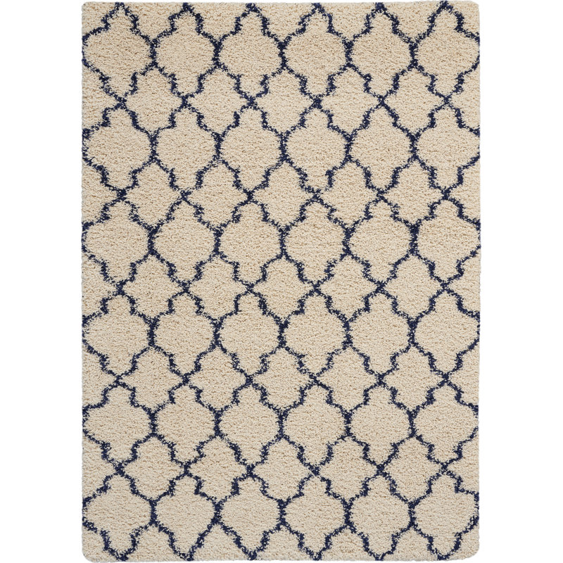 Tapis ivoire à poils longs Sigrid, Rectangle 3 pi 11 po x 5 pi 11 po