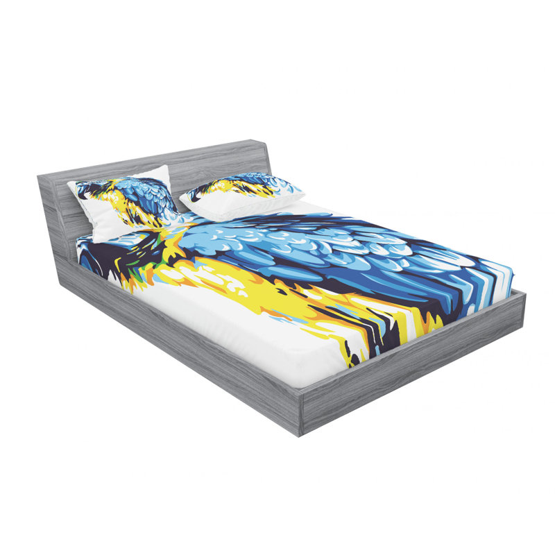 Ensemble de draps Parrot Profile Exotic, Ensemble de drap pour grand lit avec drap-housse