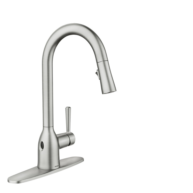 Moen Adler MotionSense Wave Single Handle Pulldown Kitchen Faucet with Power Clean Technology, Spot Resist Stainless
