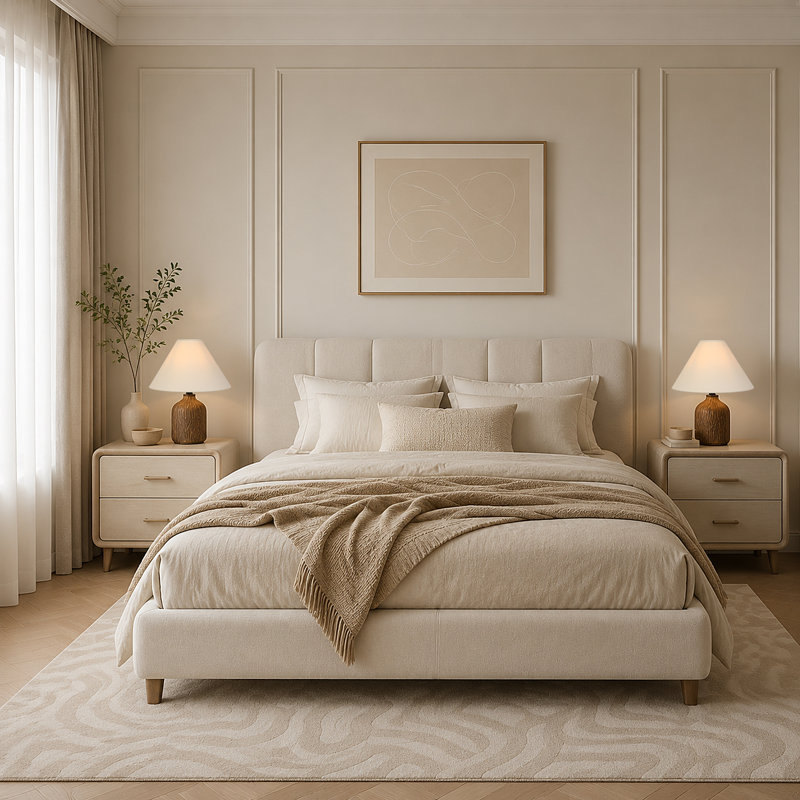 1-Light Ceramic Table Lamp with Linen Shade