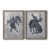 Toile avec cadre gris