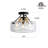 12" W Round Glass Flush Mount Light