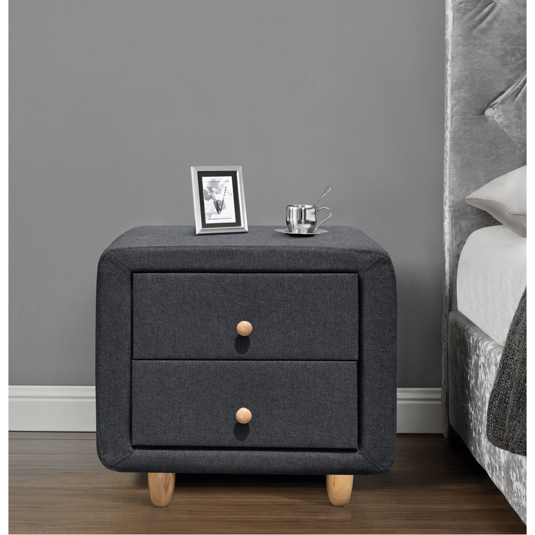 Graziano 2 Drawer Bedside Table