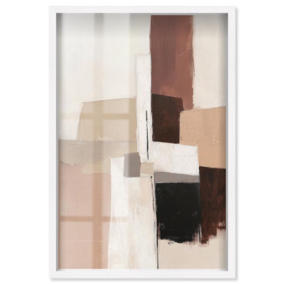Décoration murale bohème «Grain of the Earth I» par Art Remedy, cadre blanc, 25 x 37