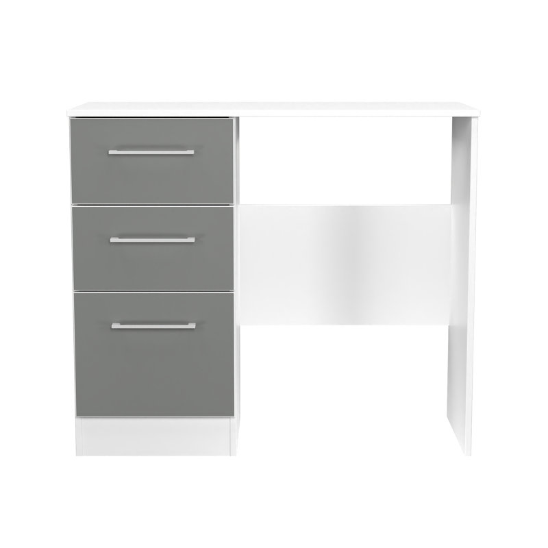 Talhaa 3 Drawer Vanity (Ready Assembled), Uniform Grey/White