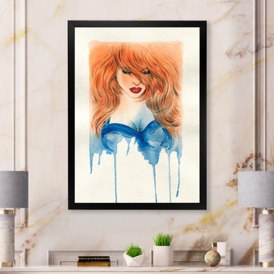 «Beautiful Beautiful Woman Portrait - Glam, reproduction d'art sur toile