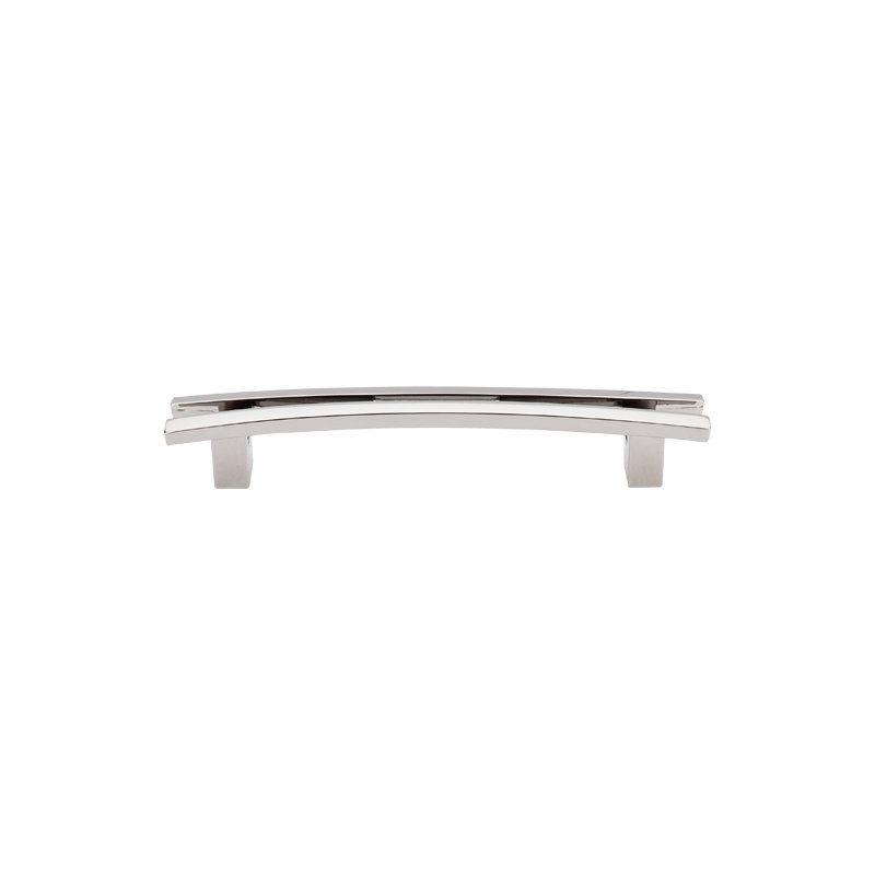 Flared 5" Center to Center Bar pull, Polished Nickel