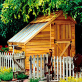 Remise de rangement en bois de cèdre rouge de l 8 pi x P 12 pi Sunhouse