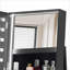 Armoire à bijoux FlowLuxe pivotant sur 360 ° avec miroir pleine longueur et armoire verrouillable rotative pour bijoux-1792672524