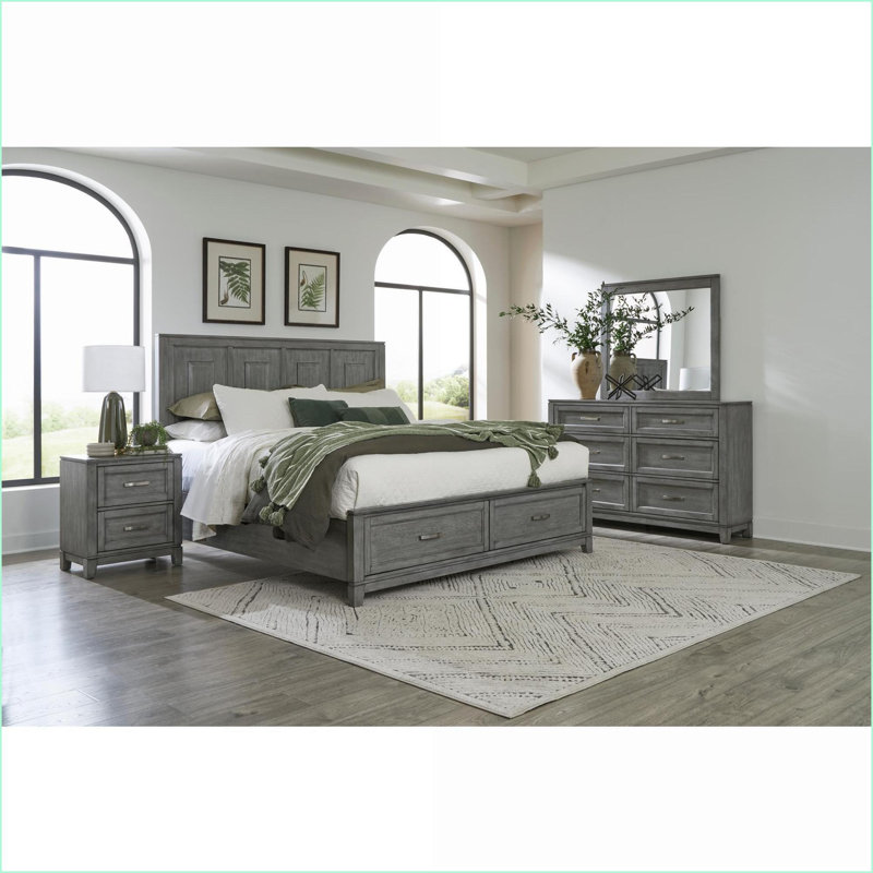 Table de chevet 2 tiroirs Grey