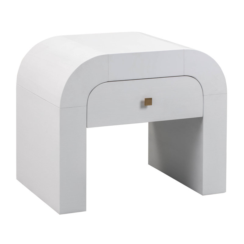 Table de chevet Baxley, Blanc