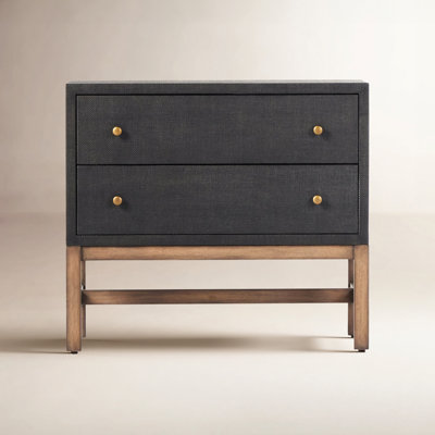 Hakana Raffia Mahogany Nightstand