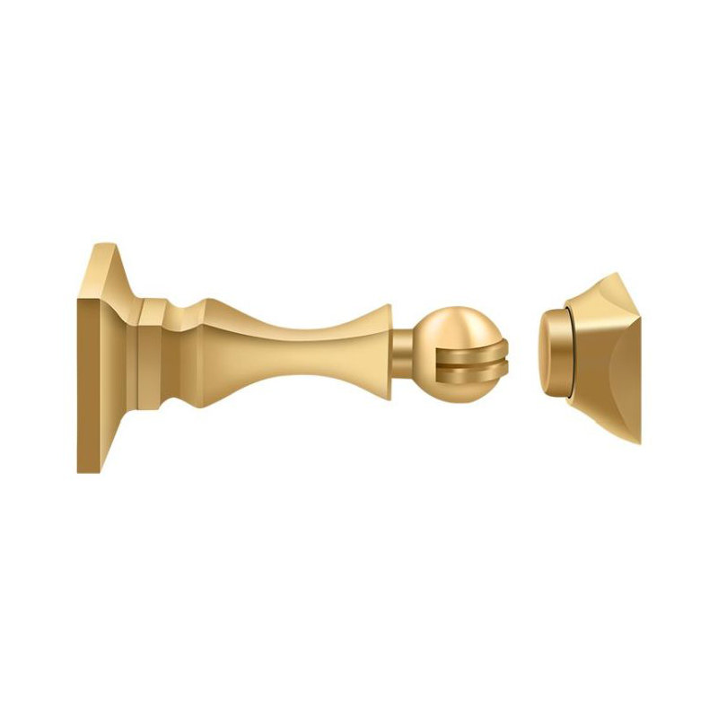 Deltana MDH35CR003 Magnetic Door Holder 3-1/2"; Lifetime Brass Finish, PVD Polished Brass