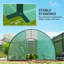 Savra Walk-In Polytunnel Greenhouse With Galvanised Steel Frame And Mesh Windows