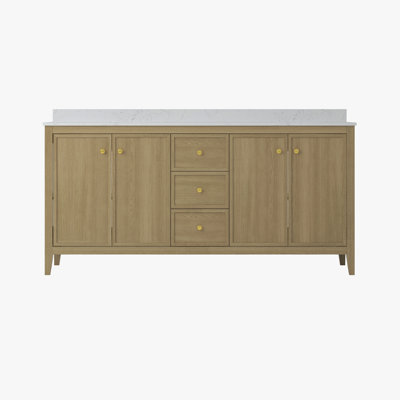 Armoire de salle de bain 72 ", armoire de salle de bain murale avec double vasque