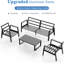 Ensemble de conversation moderne pour l'extérieur avec canapé à trois places et table basse-1185150317-1185150318