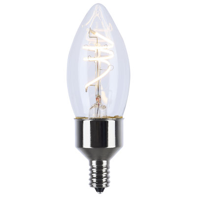 4 Watt LED Deena Flex Gray Coil Filament B11 Candelabra Base 2700K CCT Clear 120 Volt