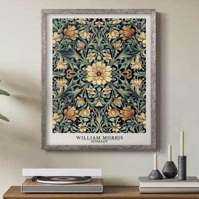 WM MORRIS Series DCCCLXXVII Framed Print - Solid Wood