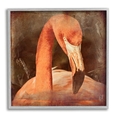 Portrait rétro d'un animal flamant rose par Graffi * Tee Studios