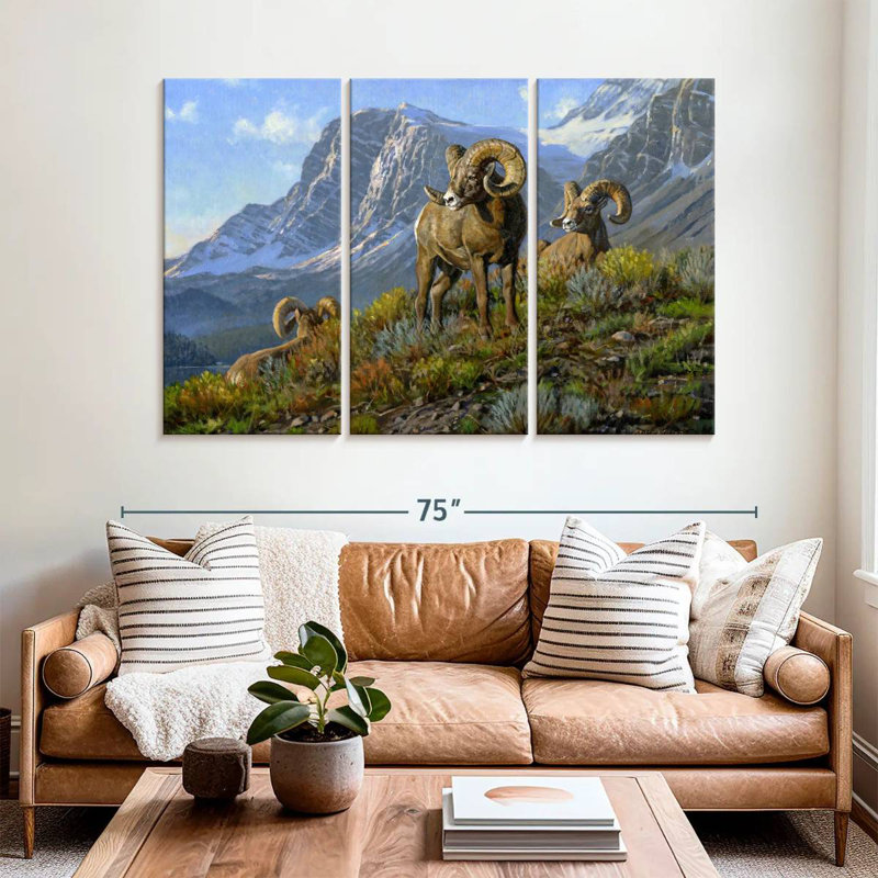 Rams, 42" H x 65" W