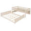 Lit double superposé double au-dessus de grand lit double avec tablettes lumineuses intégrées et panneau perforé-1260167747-1260090945