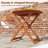 1 PCS Outdoor Patio Folding Wood Dining Table for 4 with 2" Umbrella Hole for Garden