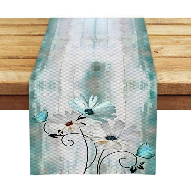 Chemin de table à motif floral Daisy